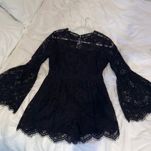 Long Sleeve Lace Romper